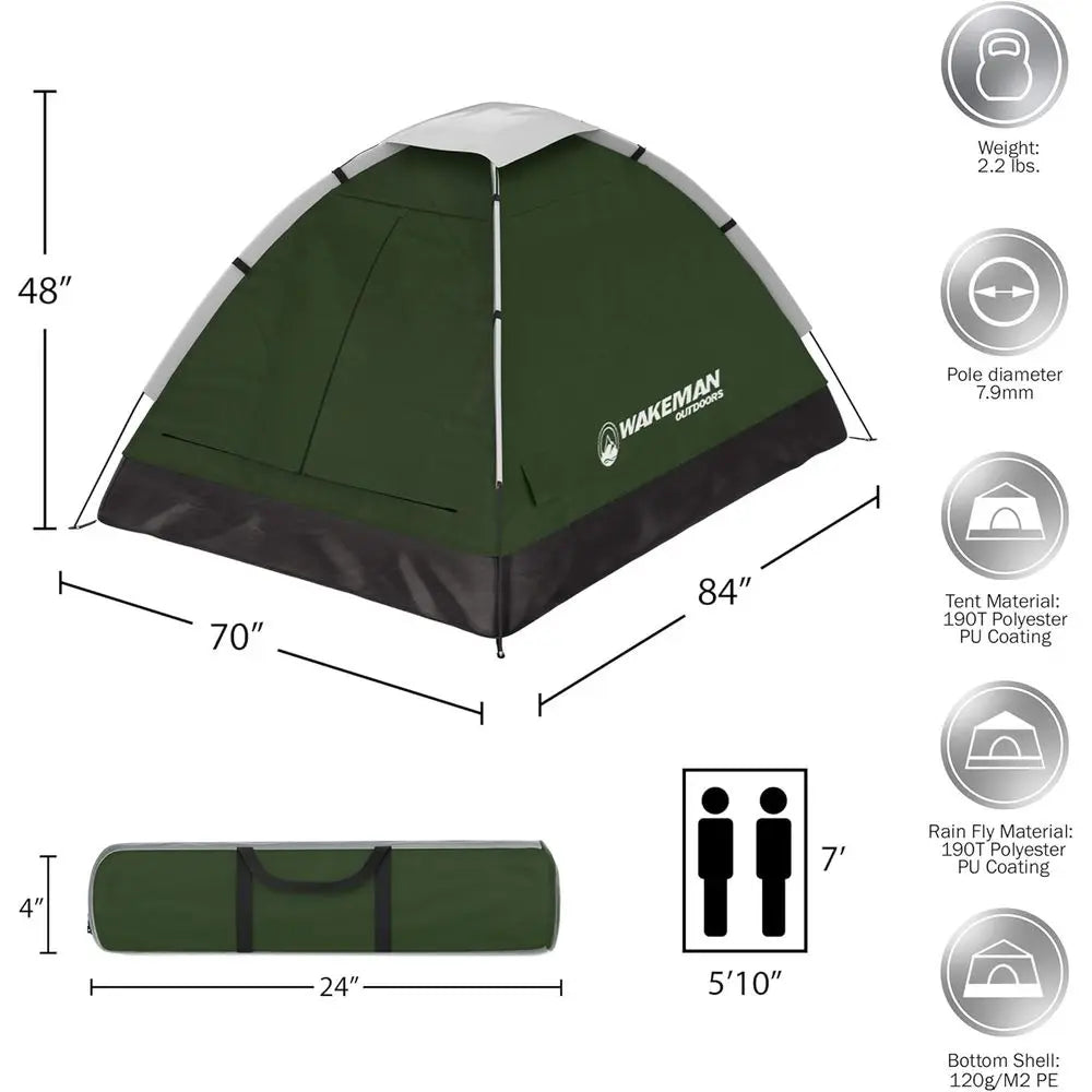 Compact 2-Person Outdoor Camping Tent by Amily-Tents Fit Island Store