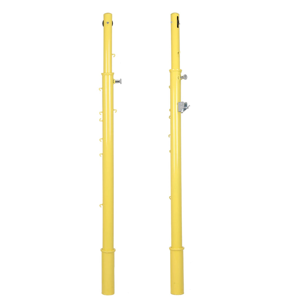 Pickleball Net Poles Stand Ground Inserted Adjustable 6 Heights of 5.09ft-7.97ft for Adults Stadium Garden Fit Island Store
