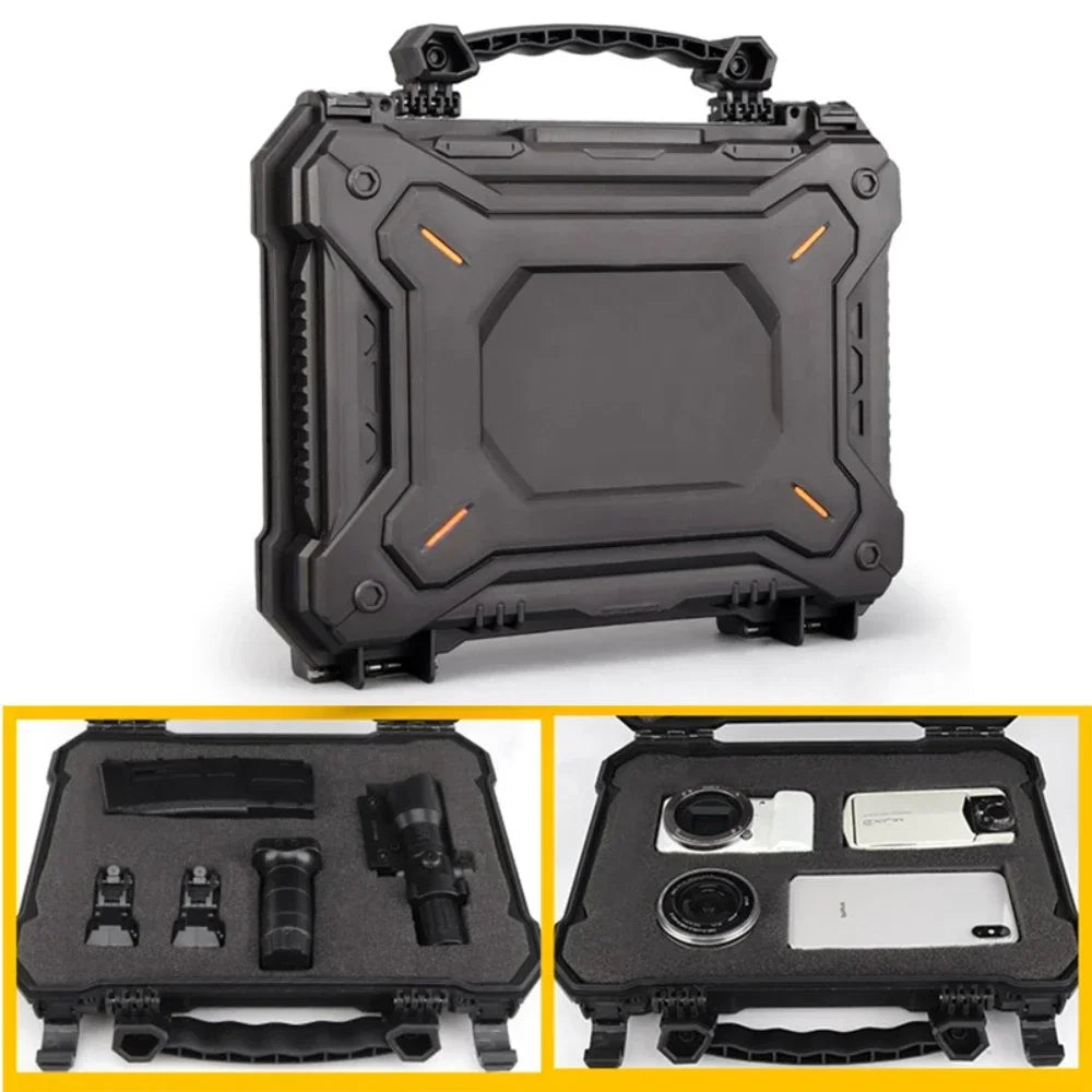 Tactical Pistol Case for GLOCK Hard Shell Box with Padded Foam Lining for Outdoor Hunting Shooting Storage Safety Lock Boxes Fit Island Store