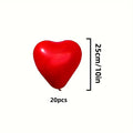 NNETM Set of 20 Red Heart Balloons 25cm NNETM