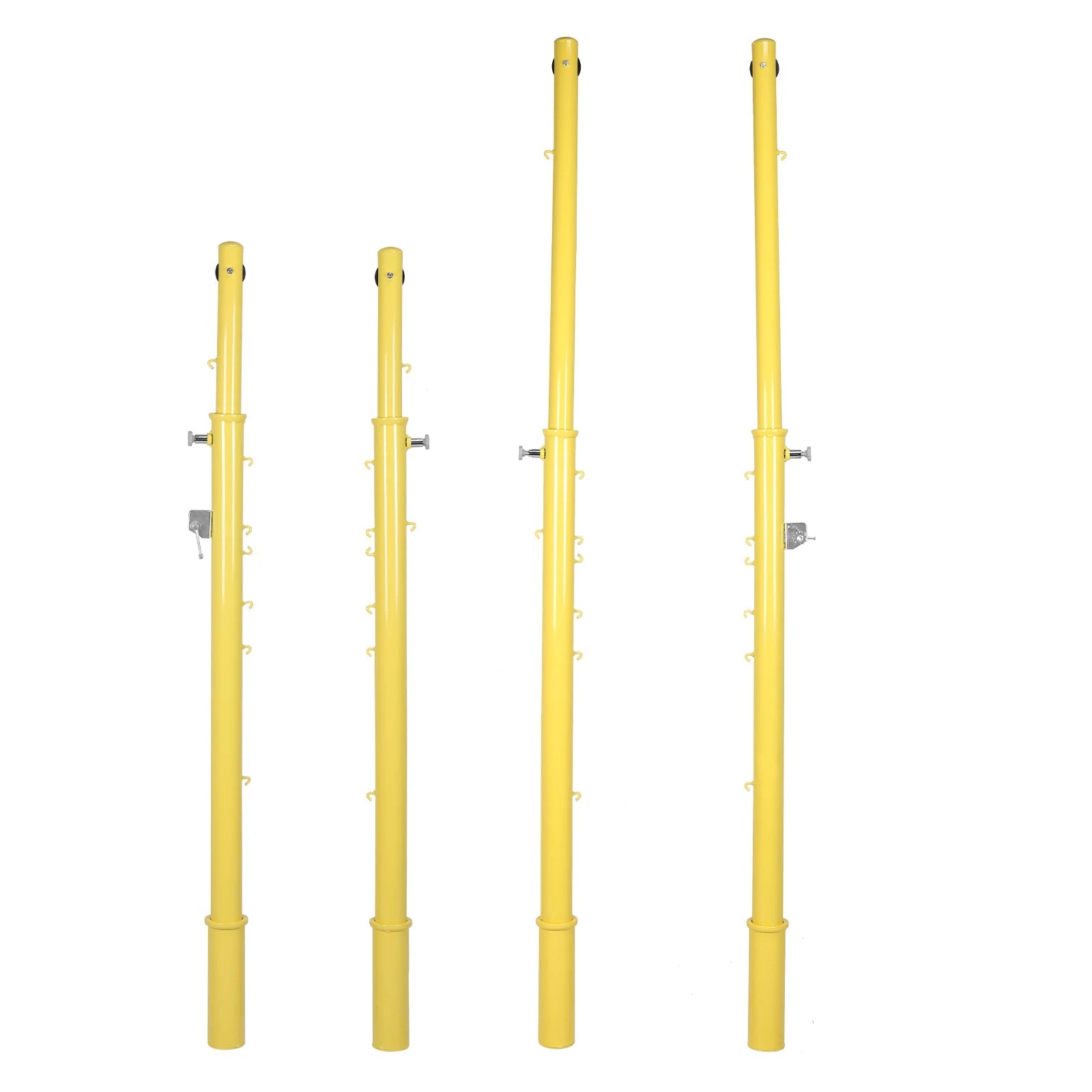 Pickleball Net Poles Stand Ground Inserted Adjustable 6 Heights of 5.09ft-7.97ft for Adults Stadium Garden Fit Island Store