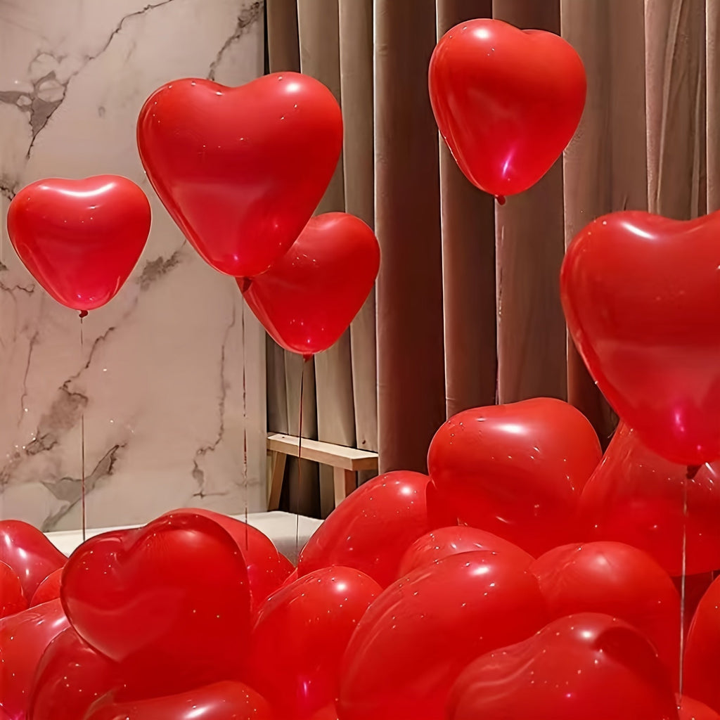 NNETM Set of 20 Red Heart Balloons 25cm NNETM