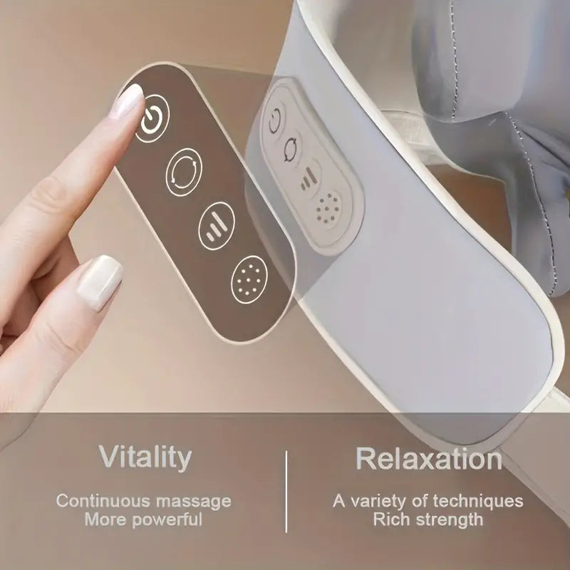 Electric Neck Massager, Portable Smart Cervical Massage-Grey TM
