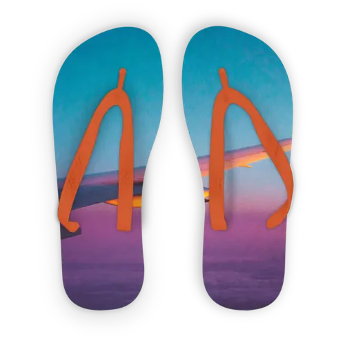 Flying Alone Adult Flip Flops Fit Island