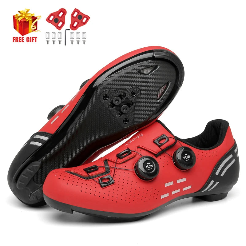 Speed Cycling Sneakers Road Bike Shoes Men Women Sports Route Cycling Shoes Self-locking Racing Bicycle Cleats Shoes for Shimano Fit Island Store