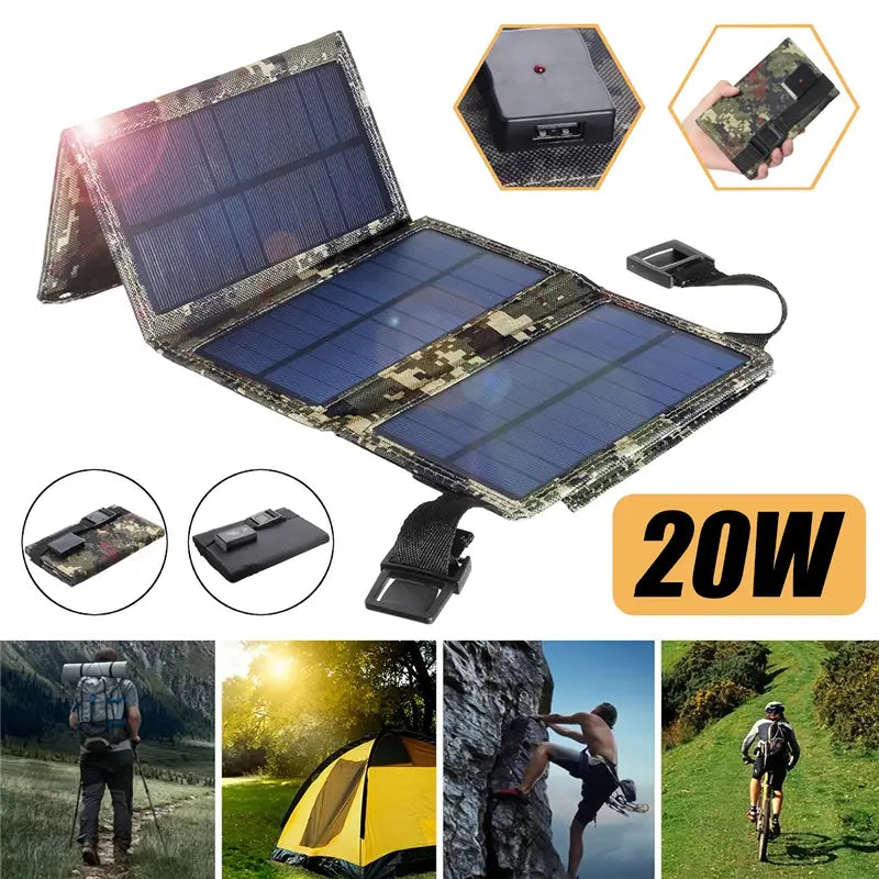 NNETM 20W Portable Solar Panel Charger - Green NNETM