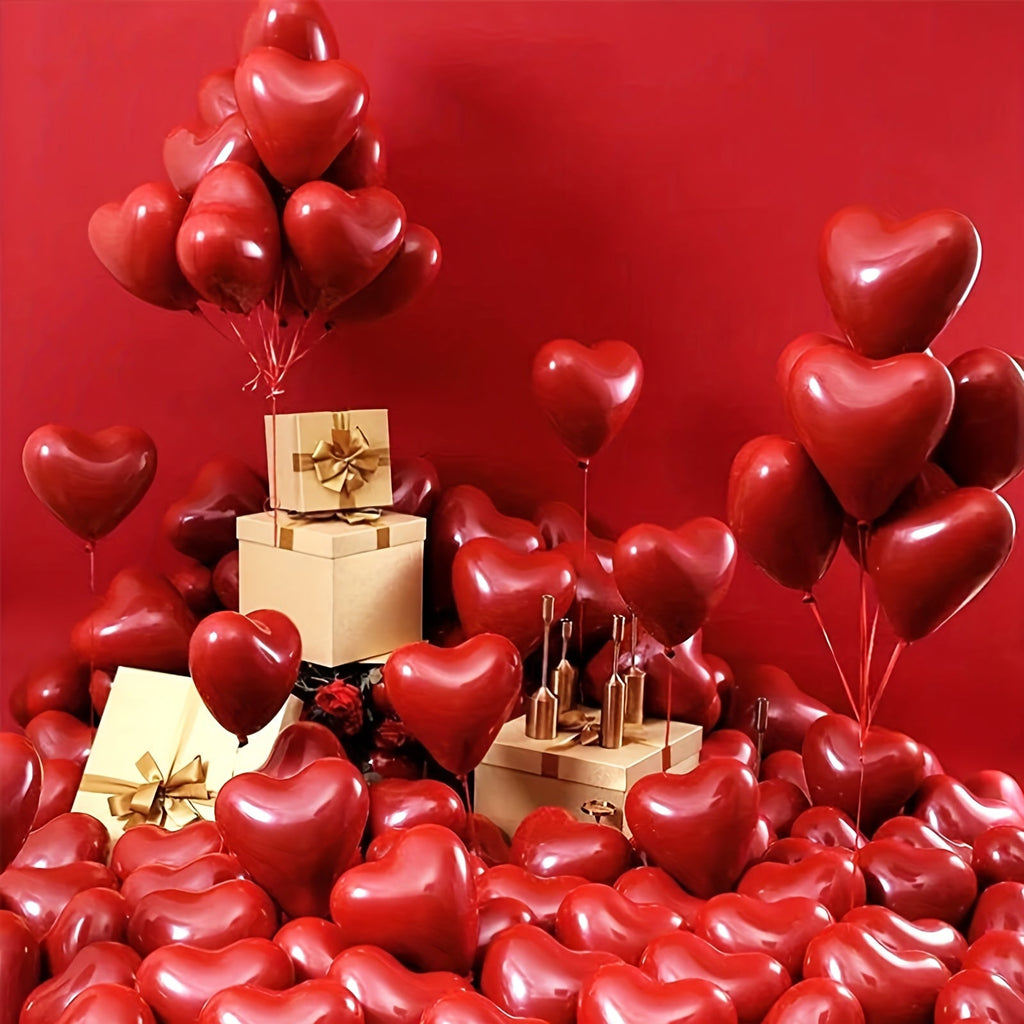 NNETM Set of 20 Red Heart Balloons 25cm NNETM