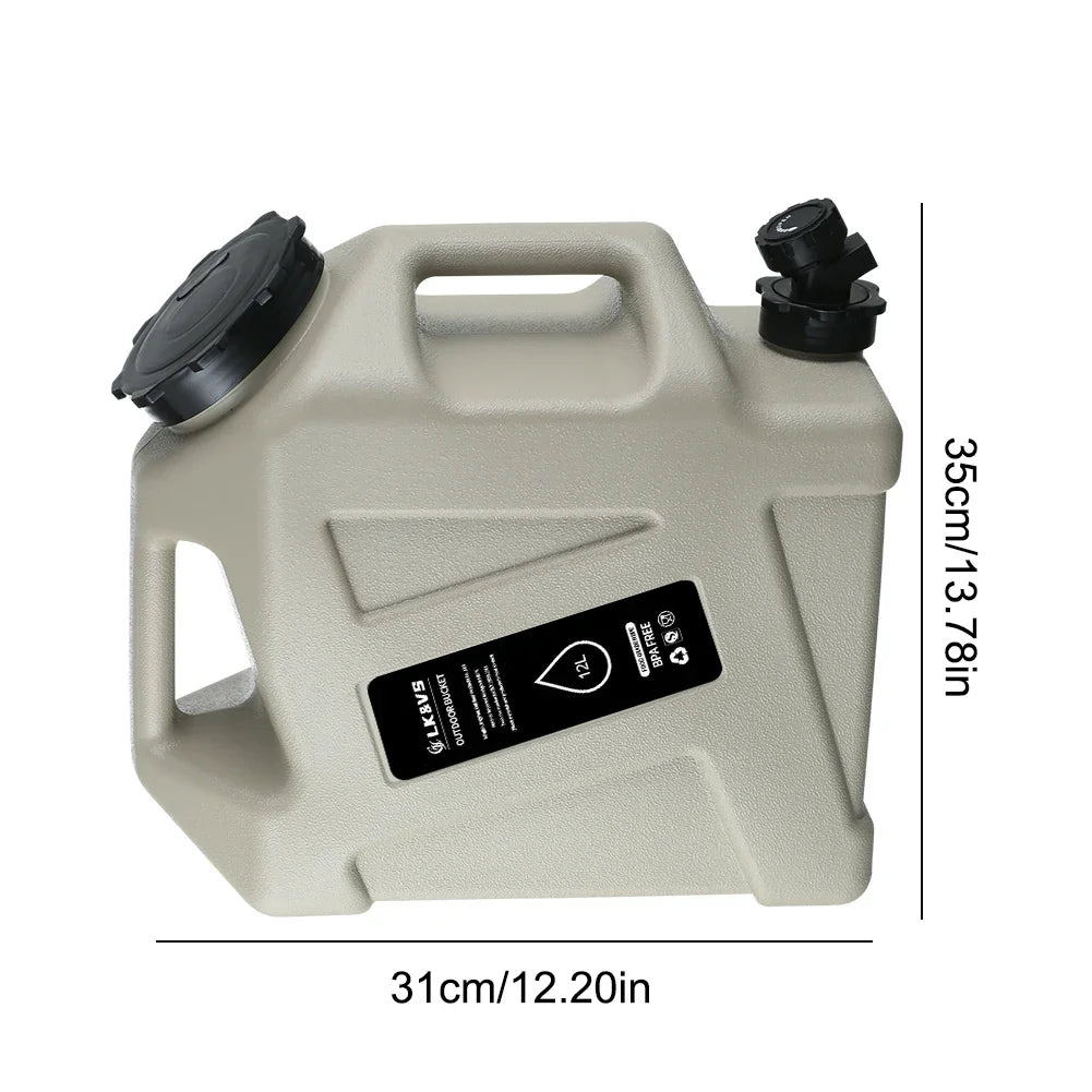 10/11/12L Camping Water Container Large Capacity Outdoor Drinking Water Bucket Portable Car Water Tank with Faucet for Picnic Fit Island Store