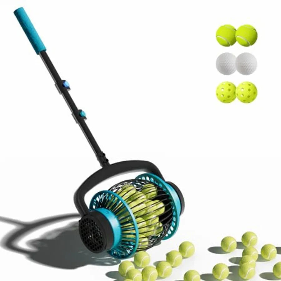 Tennis Ball Collector Roller No Bending Over Quick Rolling Picker 2 Ways to Get the Ball Telescopic Tennis Ball Picker for 1.5- Fit Island Store