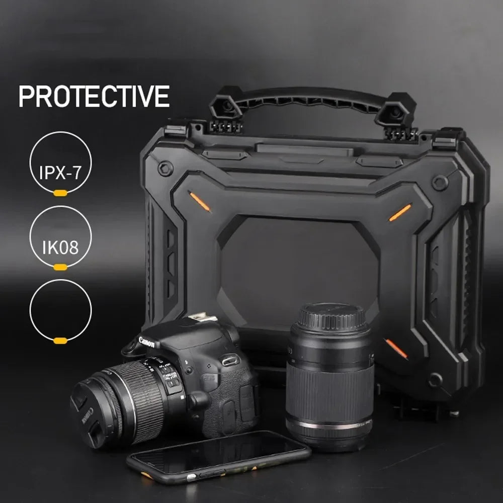 Tactical Pistol Case for GLOCK Hard Shell Box with Padded Foam Lining for Outdoor Hunting Shooting Storage Safety Lock Boxes Fit Island Store