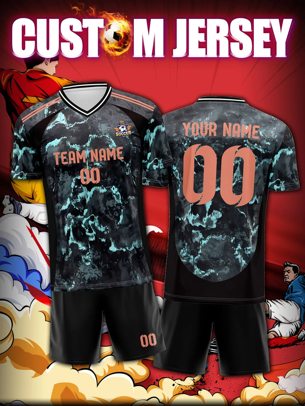 2026 Men's and Women's Customized Name and Number Sports V-Neck Jerseys, Quick-Drying, Fashionable, Sublimation Technology Fit Island Store
