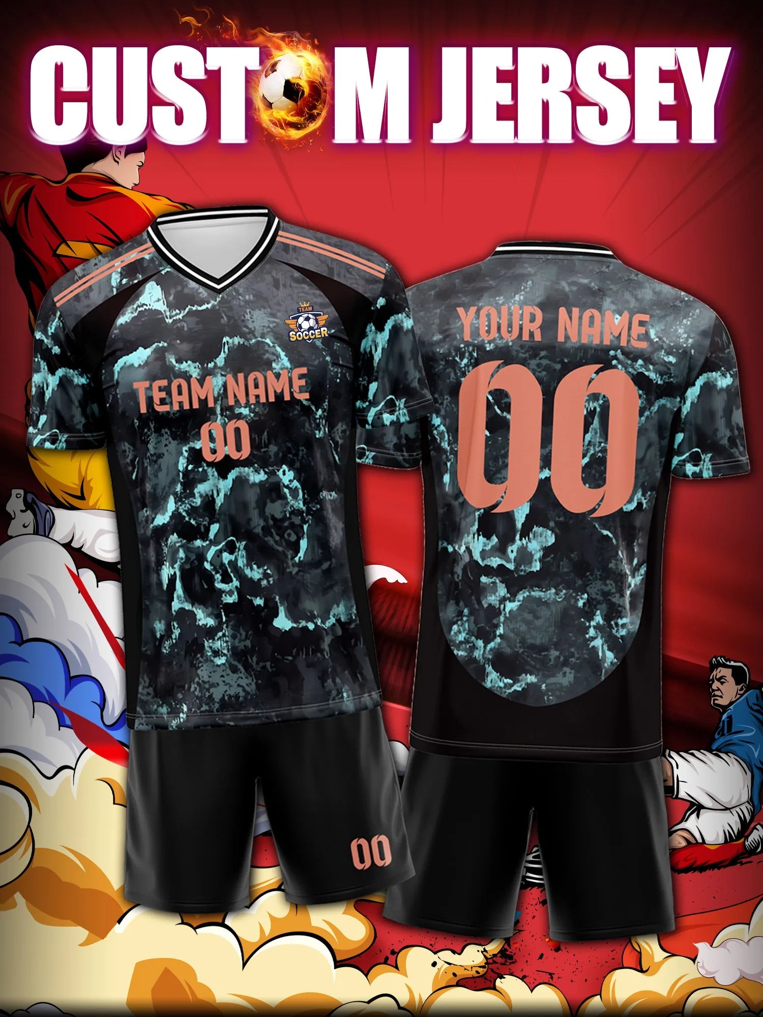 2026 Men's and Women's Customized Name and Number Sports V-Neck Jerseys, Quick-Drying, Fashionable, Sublimation Technology Fit Island Store