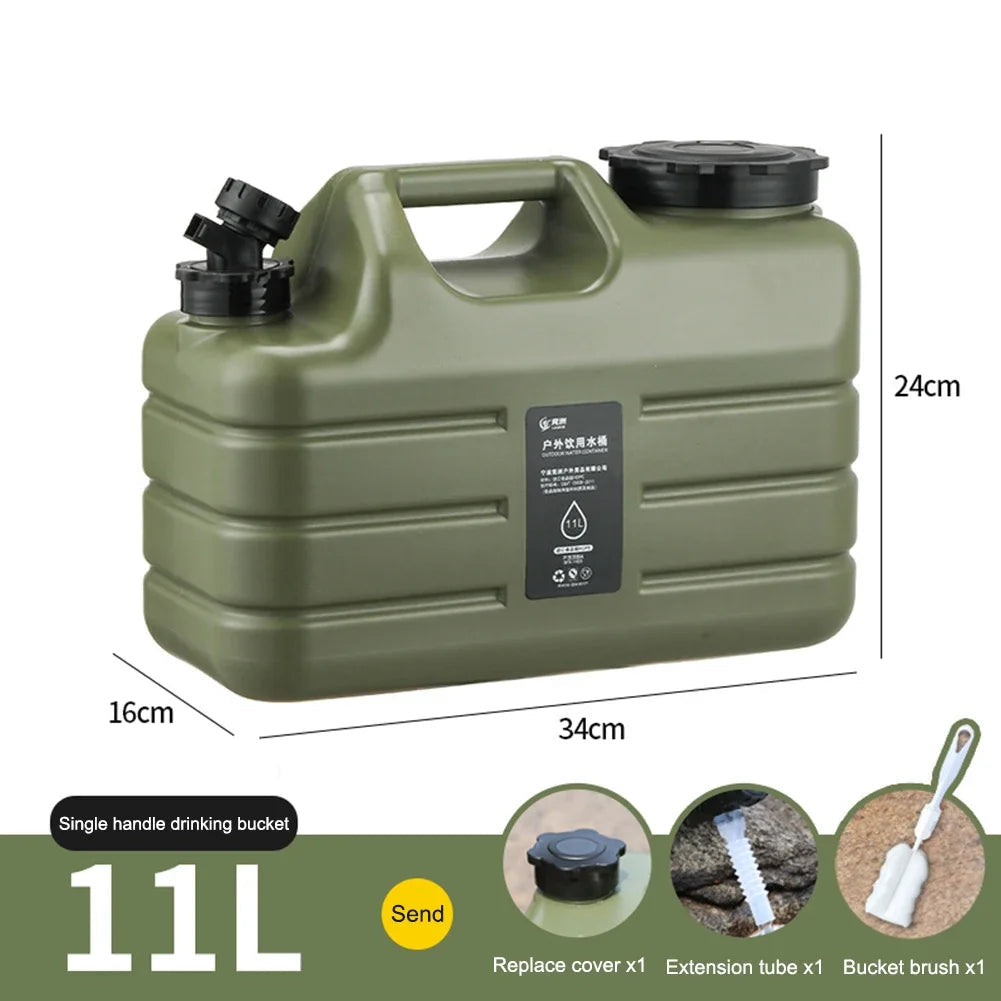 10/11/12L Camping Water Container Large Capacity Outdoor Drinking Water Bucket Portable Car Water Tank with Faucet for Picnic Fit Island Store
