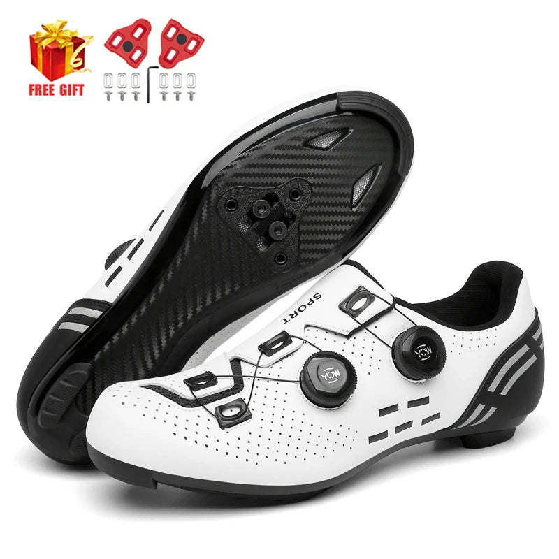 Speed Cycling Sneakers Road Bike Shoes Men Women Sports Route Cycling Shoes Self-locking Racing Bicycle Cleats Shoes for Shimano Fit Island Store