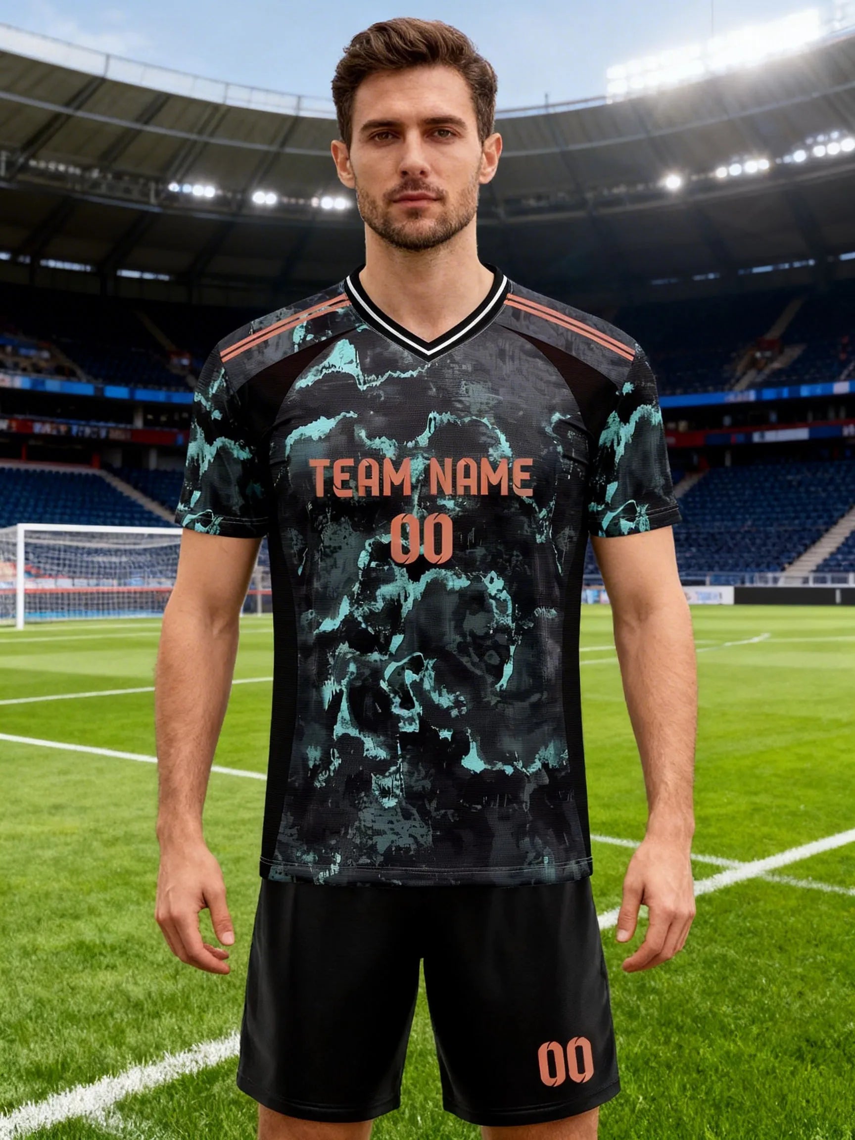 2026 Men's and Women's Customized Name and Number Sports V-Neck Jerseys, Quick-Drying, Fashionable, Sublimation Technology Fit Island Store