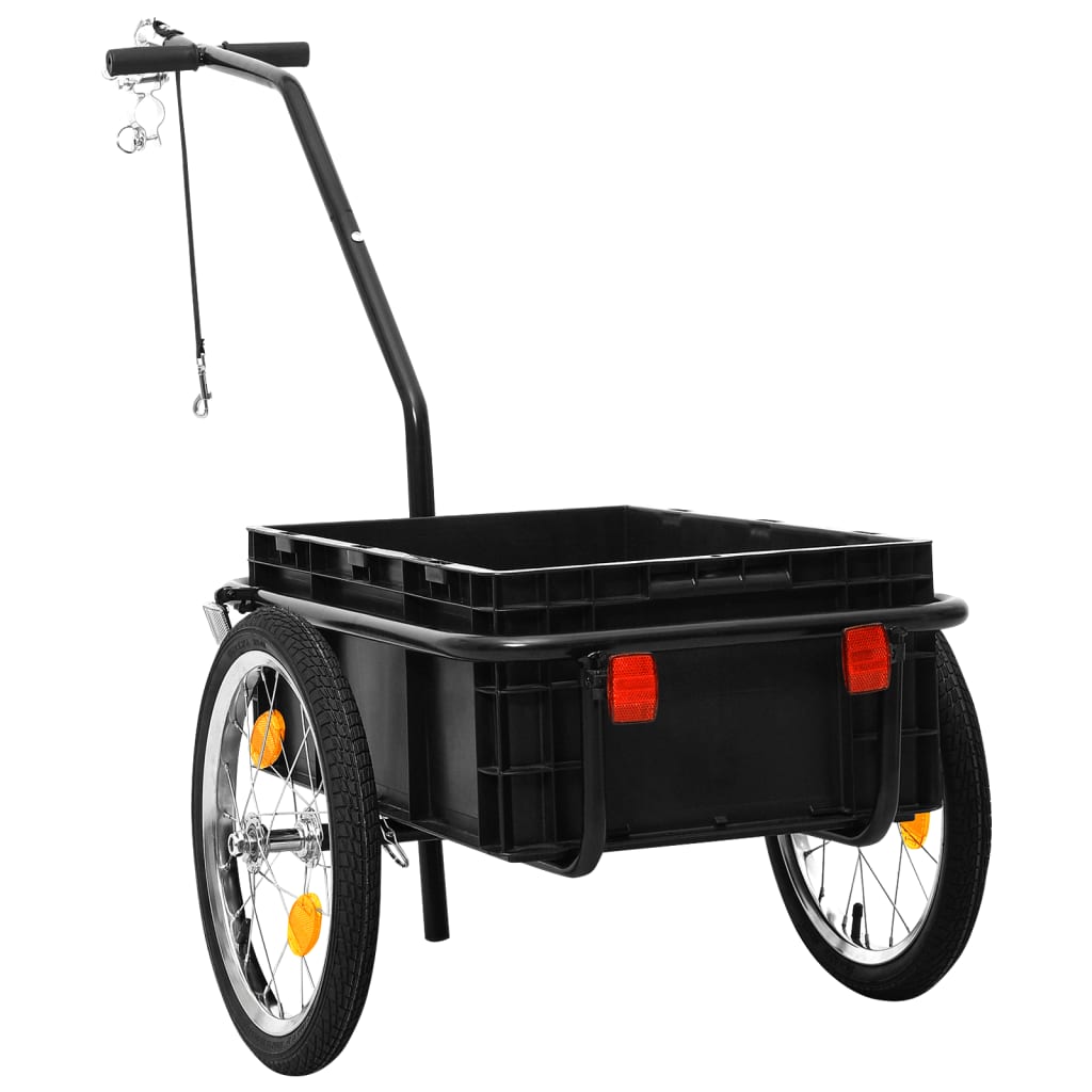 NNEVL Bike Cargo Trailer/Hand Wagon 155x60x83 cm Steel Black NNEVL