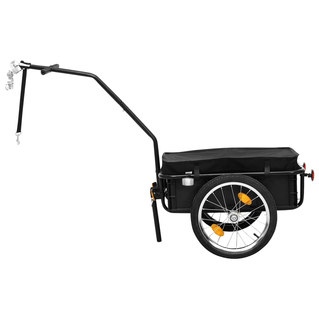 NNEVL Bike Cargo Trailer/Hand Wagon 155x60x83 cm Steel Black NNEVL