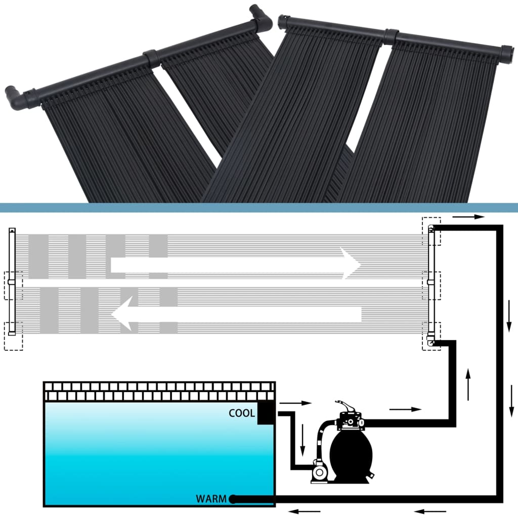 NNEVL Solar Pool Heater Panel 6 pcs 80x310 cm NNEVL