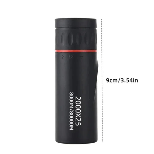 2000x25 HD Monocular Telescope: Mini Portable, for Outdoor Camping, Hunting & Birdwatching Fit Island
