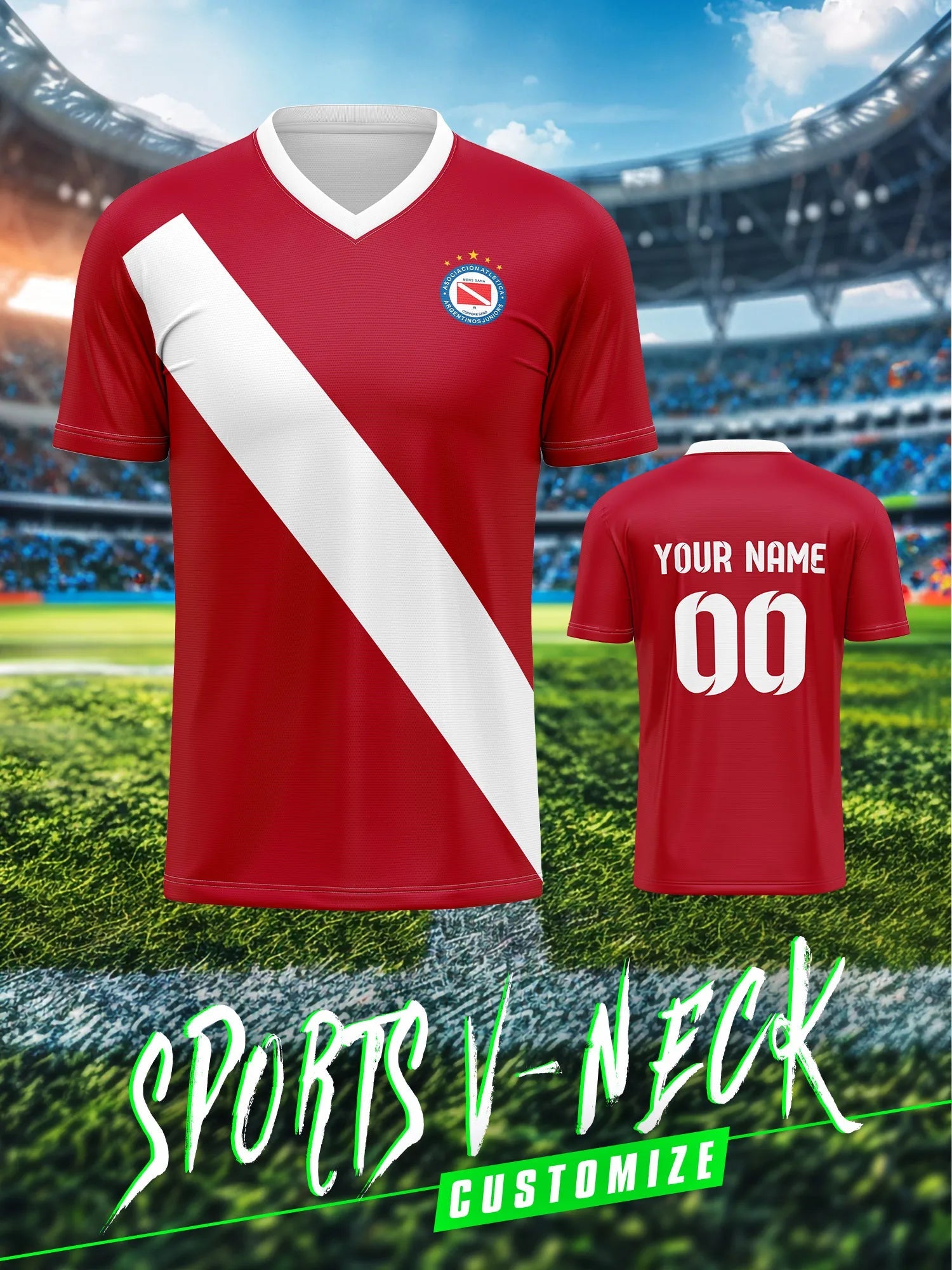 2026 Men's and Women's Customized Name and Number Sports V-Neck Jerseys, Quick-Drying, Fashionable, Sublimation Technology Fit Island Store