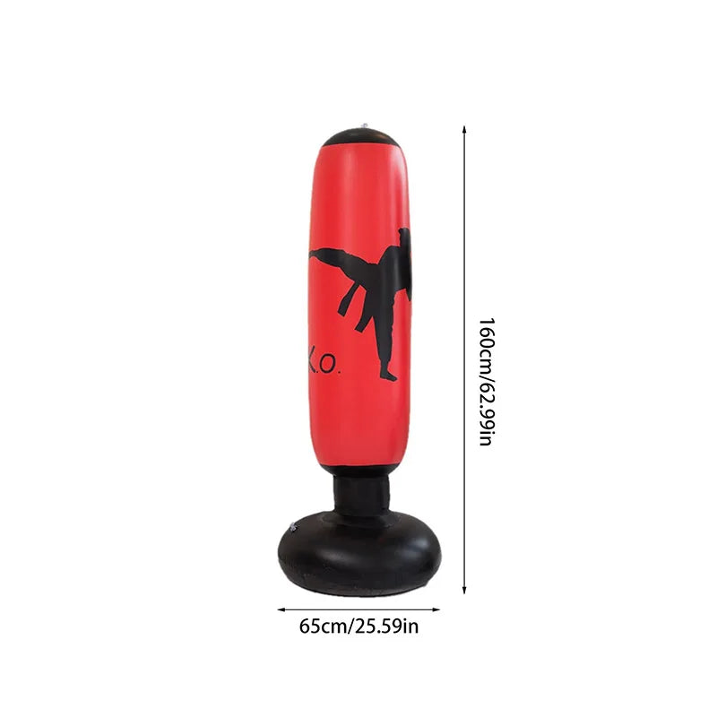 NNEOBA 160cm Inflatable Boxing Bag for Kids and Adults NNEOBA