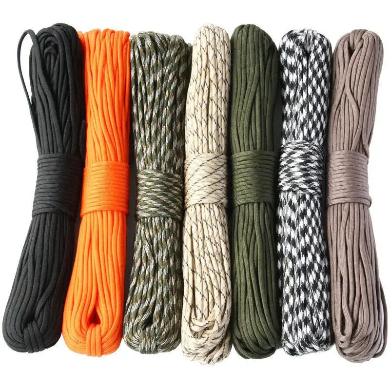 7-Cores 550 Paracord Rope 5 15 30 M Dia.4mm Cord For Outdoor Camping Survival Lanyard Parachute Hiking Tent Accessories Fit Island