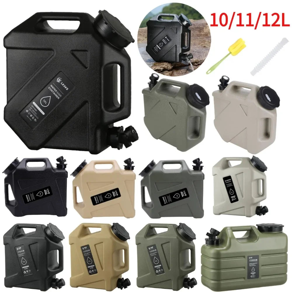 10/11/12L Camping Water Container Large Capacity Outdoor Drinking Water Bucket Portable Car Water Tank with Faucet for Picnic Fit Island Store