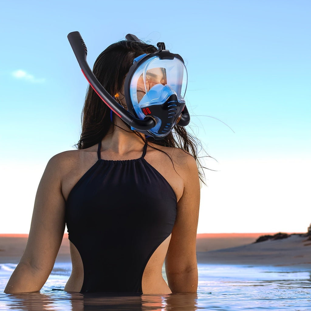 Full Face Snorkel Mask Set with Flippers TM