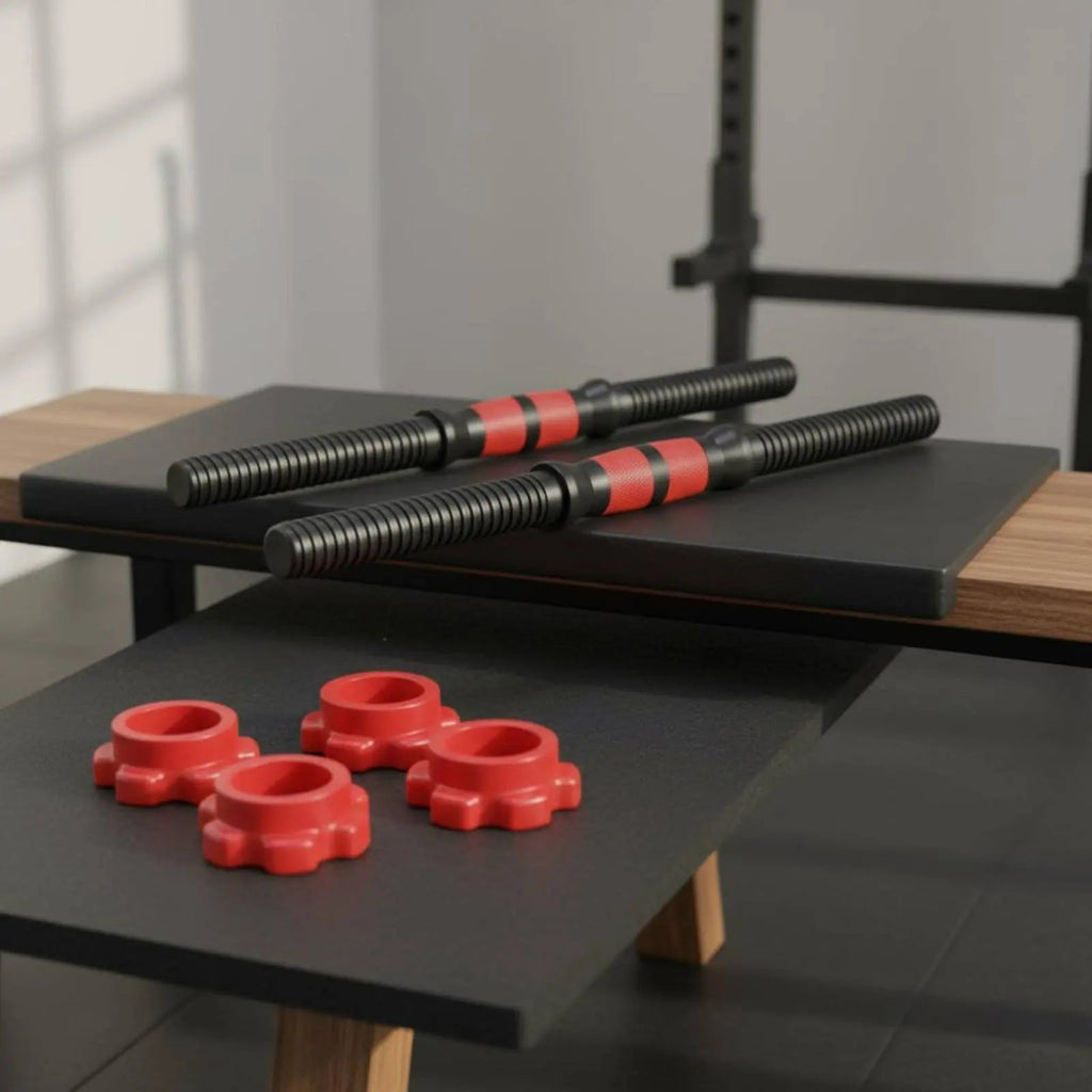 Dumbbell Screw Nut Deep Thread Design Dumbbell Spinlock Collar Asterisk-Shaped Lock Collar Easy to Install/Remove Fitness Fit Island Store