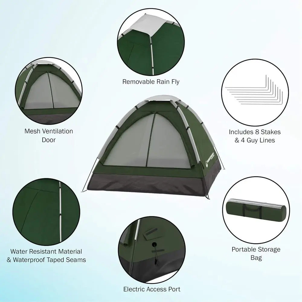 Compact 2-Person Outdoor Camping Tent by Amily-Tents Fit Island Store