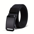 Men's Belt With Automatic Metal Buckle , Outdoor Working Tactical Belt ,Toothless Automatic Buckle For sports canvas Belts Fit Island
