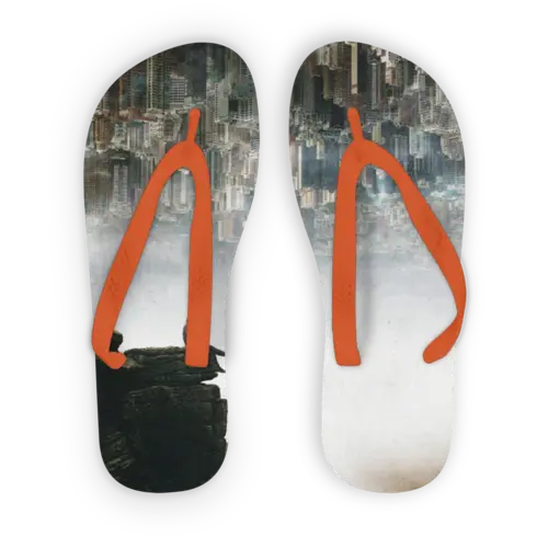 Between The Haze Adult Flip Flops Fit Island
