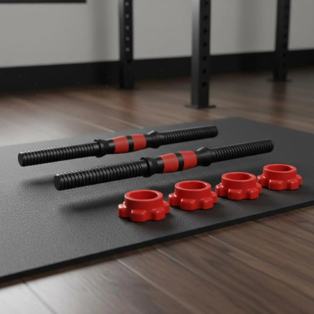 Dumbbell Screw Nut Deep Thread Design Dumbbell Spinlock Collar Asterisk-Shaped Lock Collar Easy to Install/Remove Fitness Fit Island Store