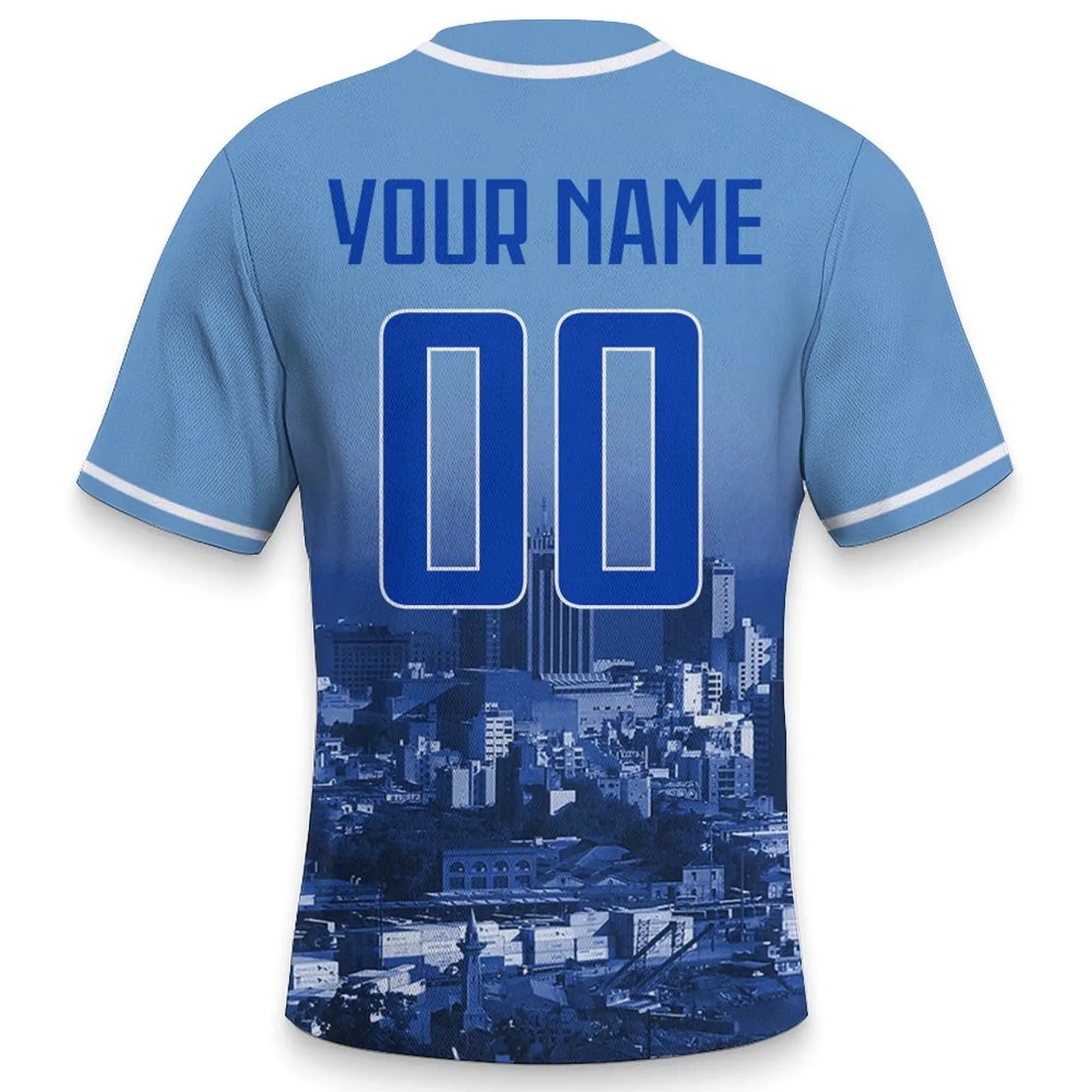 Men's Montenegro Custom Baseball Jersey Personalized Name Number Comfort Shirt with City Night View for Baseball Fans Gift Fit Island Store