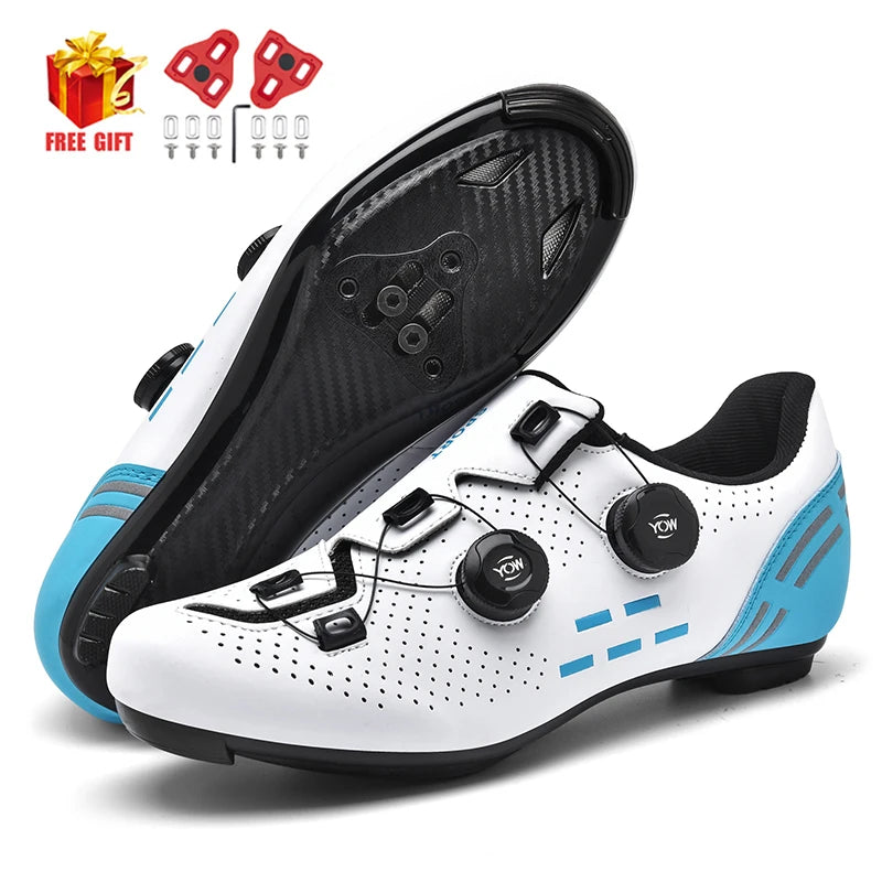 Speed Cycling Sneakers Road Bike Shoes Men Women Sports Route Cycling Shoes Self-locking Racing Bicycle Cleats Shoes for Shimano Fit Island Store