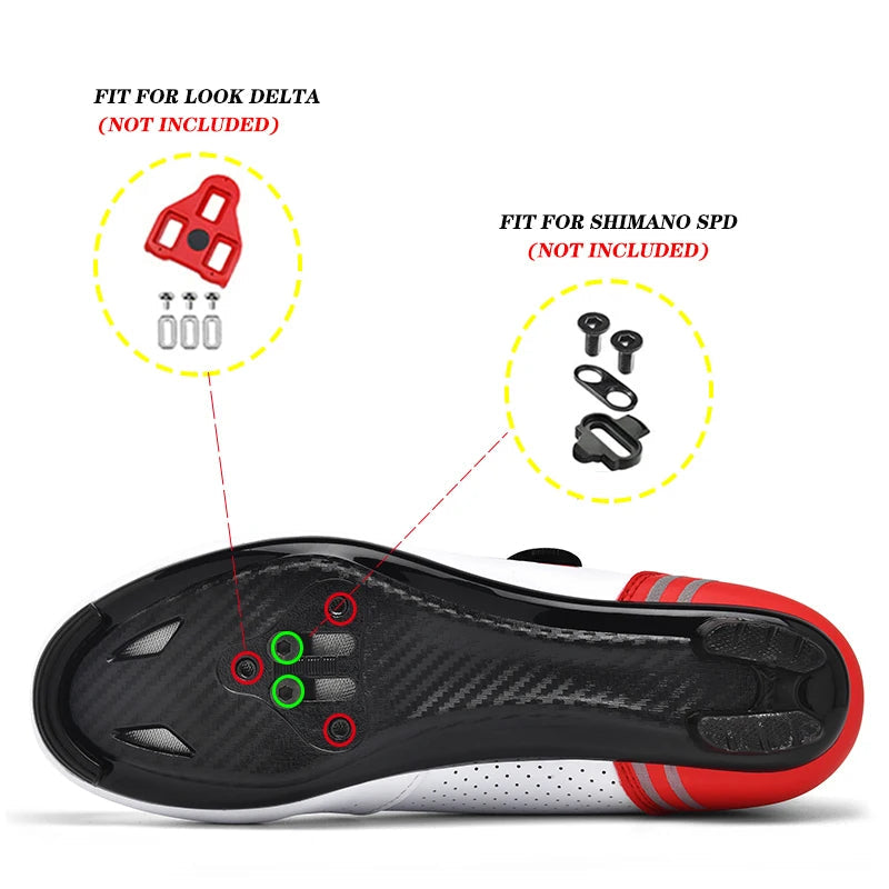Speed Cycling Sneakers Road Bike Shoes Men Women Sports Route Cycling Shoes Self-locking Racing Bicycle Cleats Shoes for Shimano Fit Island Store