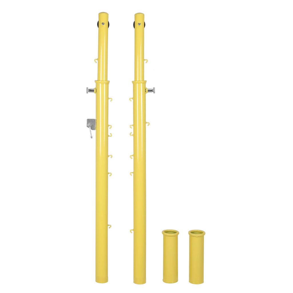 Pickleball Net Poles Stand Ground Inserted Adjustable 6 Heights of 5.09ft-7.97ft for Adults Stadium Garden Fit Island Store