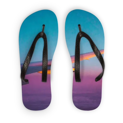 Flying Alone Adult Flip Flops Fit Island